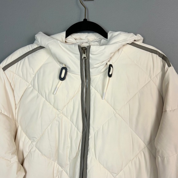 Lands End Puffer Coat Women's 2X Long ThermoPlume Insulated Coat Quilted Hooded - Picture 8 of 15